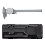 0-6 inch Dial Caliper Measuring Tool Imperial Stainless Steel 4-Way Dial Caliper 0.001" Shockproof with Plastic Case