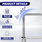 4 Sets M12 Square U Bolts 3 Inch Wide, 1/2" x 3-1/16" W x 4-1/2"L - size: M12 x 3-1/16"W x 4-1/2"L