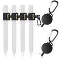 Likesing Retractable Pen Holder, 27.5" Reel Elastic Pen Leash(Black) - color: Black-2 CircularCilp