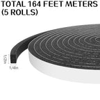 Storystore Weather Stripping Foam Tape, 1/2" x 1/4" x 164 FT Door Seal - size: 1/2In x 1/4In x164Ft