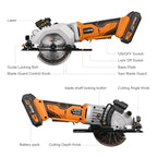 Circular Saw,4-1/2" Mini Circular Saw Cordless with 5PCS 4-1/2 Saw Blades