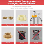 Multifunctional Sink Wrench Faucet Tool 2Pcs - 2026 New 7 in 1 Basin Wrench Faucet Wrench with Four-jaw Hex, Installation Removal Faucet Tool for Tight Spaces Under Sink Bathrooms, Toilets, Kitchens