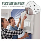 FURHUA 20pcs Super Hook Picture Hangers and Office Pack, Drywall Hooks for Hanging Pictures, Wall Hooks, Picture Hangers, Picture Hanging Kit，Hang Art, Clock, Shelves, Mirrors - style: Silver