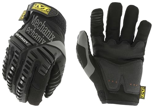 Mechanix Wear M-Pact Impact Resistant Work Gloves Black XXX-Large - color: Black/Grey, size: 3X-Large