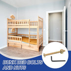 PATIKIL 4 Set Bunk Bed Bolts and Nuts Kit, M6x70mm Furniture Bolts Hex Drive Socket Cap Hardware Replacement for Beds Headboards Chairs - size: M6x70mm