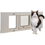 Ideal Pet Products Aluminum Sash Window Pet Door - size: 6-1/4" x 6-1/4" Cat Flap Size, style: Window Width: 23" - 28"