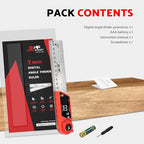 S&F STEAD & FAST Digital Angle Finder with Miter Button, 7 Inch / 200 mm - color: Red