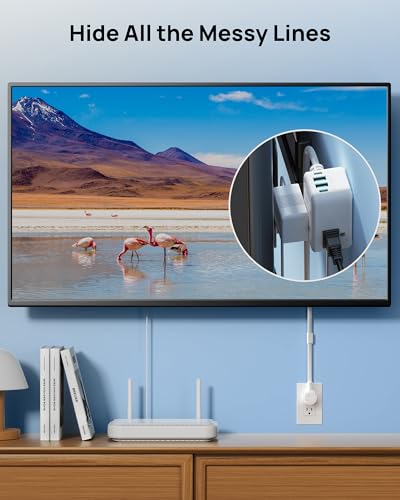 TROND Electrical Outlet Extender 360° Rotating Plug with 20W USB C, 18in - size: 1.5 FT 360° Rotating Plug
