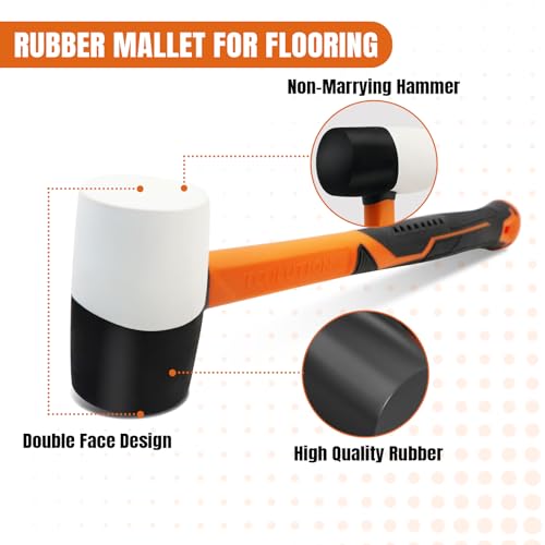 Rubber Mallet Hammer Flooring Mallets 32oz - size: 32 oz