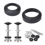 Toilet Tank to Bowl Bolt & Gasket Kit, 304 Stainless Steel Bolts, High-Density Foam Rubber Gasket, Compatible with 2-Inch and 3-Inch Seals, Easy Installation for Leak and Loose Connection Repairs - style: Universal Gasket Kit with 2 Sets Bolts
