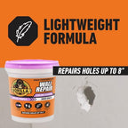 GORILLA High Performance Wall Repair, 32 oz Tub, Dries White - size: 32 Ounce (Pack of 1)