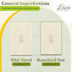 TG Mid-Size Screwless Toggle Light Switch Cover Plate, 1 Pack, Light Almond - color: Light Almond, size: 1 Gang
