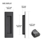 Ravinte 4 Pack Black Sliding Closet Door Handles, Flush Pulls 4.72in Length - color: Black, size: 120mm