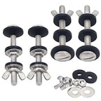 Universal Toilet Tank to Bowl Gasket Repair Kit, 2 Pcs Gasket and 4 Sets 5/16 * 3.15 inch Stainless Steel Heavy Duty Rustproof Bolt Hardware Kits,Fits 3-Inch 3.5-Inch Flush Valve Opening. - style: 2Pcs 3 inch Gasket with 4 Sets Stainless Steel Bolt Kit