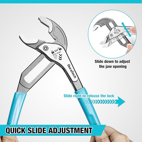 DURATECH 3-Piece Water Pump Pliers Set(8", 10", 12"), Groove Joint Pliers - style: 8"&10"&12"