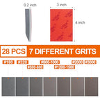 28 Pcs 180-3000 Grit Sanding Sponge Soft Foam Hand Sanding Blocks - style: Mix Grit 28PCS