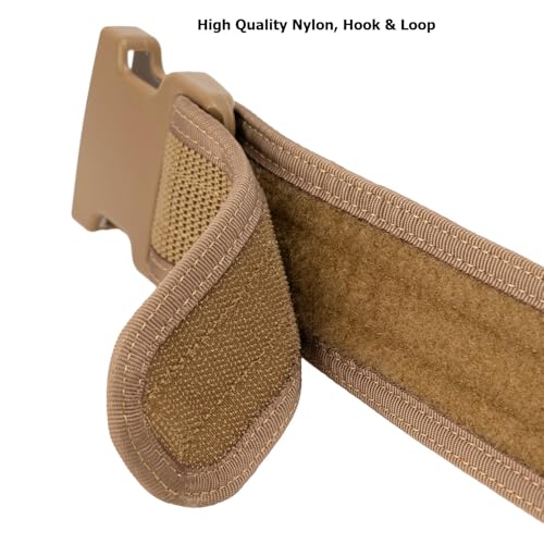 Security EMS EMT Firefighters Work Belt 2" Wide Camping Hiking Utility Tool Belt Airsoft Paintball Gear Holster Belt - color: Brown(2 Inch Width), size: XX-Large