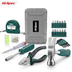 Hi-Spec Small Tool Kit Compact Set for Home and Office DIY, Green - color: Green