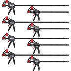 8-Pack 12" and 6" Bar Clamps for Woodworking Set - size: 12'' & 6''