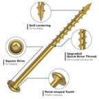 Pocket Hole Screws 2-1/2 Inch, 320Pcs Exterior Pocket Screws #8 X 2-1/2" - color: Gold, size: #8 X 2-1/2"