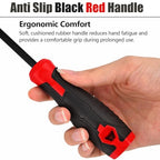 Heavy Duty Upholstery Staple Remover Puller Tool, Black Red - color: Black Red