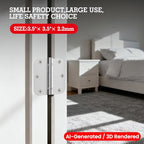 TDCHINGES Rounded Door Hinges Brushed Nickel 3.5" 5/8" Lasting Mute 42 Pack - color: Satin Nickel-Rounded, size: 42 Pack-Ball Bearing-lasting no squeak