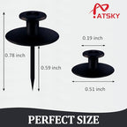 Push Pin Picture Hooks, 60 Pcs Black Push Pin Hangers, Decorative Push Pins for Wall Hanging, Thumb Tacks for Hanging, Bulletin Board Hooks - style: Black 60pcs Round Headed