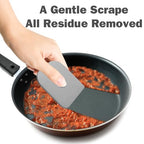 Pan Scraper, 5 Pcs Pot & Dish Scraper Plastic, Sturdy Scraper Kitchen Tool, Grey - color: Gray, size: 5 Pcs