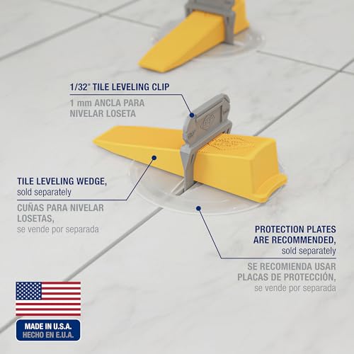 QEP 99771 LASH XL Tile Leveling System Clips for 1/32" Grout, Grey (500-pack)