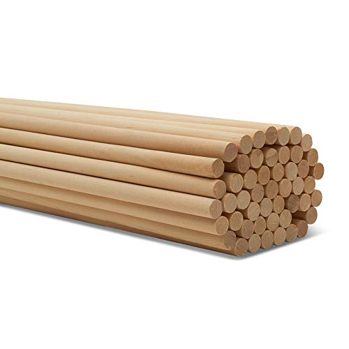 Dowel Rods Wood Sticks Wooden Dowel Rods - 1/2 x 12 Inch Unfinished Hardwood Sticks - for Crafts and DIYers - 25 Pieces by Woodpeckers - size: 1/2" x 12" Dowels