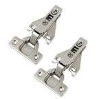 Probrico 1 Pair（2 Pack） Kitchen Cabinet Hinges for Face Frame Cabinet, Concealed Cabinet Hinges Brushed Nickel with Mounting Screws - size: 1 Pair