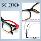 3 Pack Oversized Reading Glasses for Women with Spring Hinge - color: 3 Pack Mix C3*