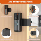 No-Drill R-ing Doorbell Mount with Rain Cover, Anti-Theft Door Bracket Compatible with Ring/Other Battery Doorbell/Plus/Pro(2026 Newest Model),Quick Install Doorbell Camera Holder for Rental Apartment - style: 2026 battery doorbell 2nd