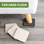 Felt Furniture Sliders for Hardwood Floors 8 PCS, 3 1/2" Beige - size: 8 PCS 3 1/2'' Beige