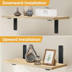 2 Pack - L 12" x H 8" x W1.5, 5mm Thick Black L Shelf Bracket, Iron Shelf Brackets, Metal Shelf Brackets, Floating Shelf, Shelf Supports with Screws - size: 12''x8'', style: Black 2 Pack