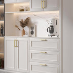 Goldenwarm Gold Cabinet Pulls Kitchen Cabinet Door Handle - LSJ12GD288 Brushed Brass Drawer Pulls 11-1/3 Inch Hole Center Modern Square Cupboard Handles Hardware Dresser Knobs 25 Pack - color: Gold, size: 11-1/3in Hole Centers