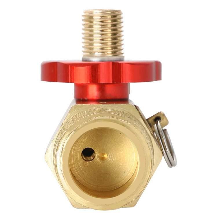 Hromee Air Tank Manifold Tool with Fill Port, Aluminum Shut Off Safety Valve and Relief Bypass 1/2" NPT Tank x 1/4" NPT Hose x 1/8" NPT Gauge for Air Compressor Portable Carry Tank - size: Air Tank Manifold Tool