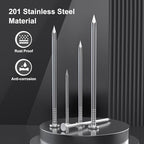 VGBUY 15PCS Stainless Steel Hardware Nails, 6 Inch Flat Head Nails for Hanging Pictures - color: Silver, size: 6 Inch