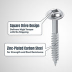 POWERTEC 150 PK Pocket Hole Screws, Maxi-Loc Head, #2 Square Drive, 1-1/4" Fine Thread for Pocket Hole Jig, Hardwood Cabinets & Furniture (72262) - style: 150PK 1-1/4" Fine Maxi-Loc Screws
