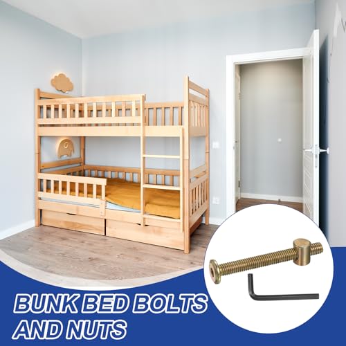 PATIKIL 4 Set Bunk Bed Bolts and Nuts Kit, M8x70mm Furniture Bolts Hex Drive Socket Cap Hardware Replacement for Beds Headboards Chairs - size: M8x70mm