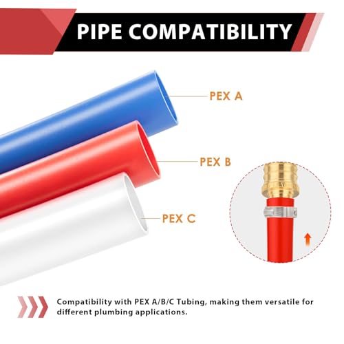 50-PACK EFIELD Pex Crimp Fitting,1/2"Male Adapter(PEX1807017-50) - size: P50, style: 1/2 x 1/2