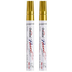 Overseas Gold Paint Pens Permanent Markers, 2 Oil Based Paint Makrers - color: Gold