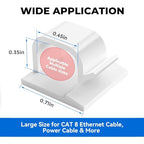 40Pack Large Cable Clips, Adhesive Wire Holders for Desk Wall, White - color: White