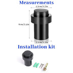 10 Pack Black Floor Door Stopper Cylindrical Door Stops 2.4'' Doorstops