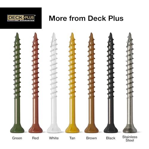 Deck Plus Deck Screws, #10 x 2-1/2in, 2000 Pack, Green - color: Green, size: #10 x 2-1/2", style: 2000 pcs