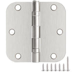 TDCHINGES Rounded Door Hinges Brushed Nickel 3.5" 5/8" Lasting Mute 42 Pack - color: Satin Nickel-Rounded, size: 42 Pack-Ball Bearing-lasting no squeak