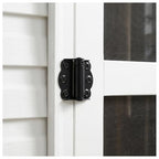 Nuk3y Screen Door Spring Hinge Set, 2-3/4"", Set Includes 2 Self-Closing Hinges & 1 Adjustable Self-Closing Hinge. (Black) - color: Black