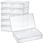 Jetec 6 Pieces Small Clear Plastic Storage Box, 5.2 x 3 x 1.2 Inch - size: 5.2 x 3 x 1.2 Inch