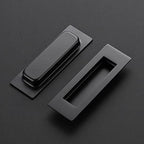 Ravinte 4 Pack Black Sliding Closet Door Handles, Flush Pulls 5.9in Length - color: Black, size: 150mm