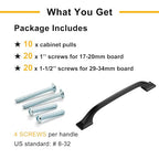 Matte Black Cabinet Pulls 3-3/4 Inch Solid Drawer Pull 10 Pack 8222 - color: Matte Black, size: 3-3/4 Inches, style: 10 Pack Arch Pull